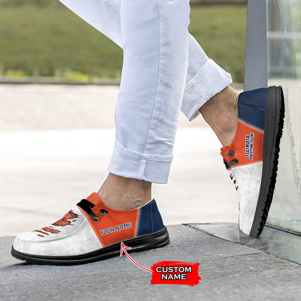 Illinois Fighting Illini H-D Shoes Wally Herren-Schnürhalbschuhe für Damen und Herren