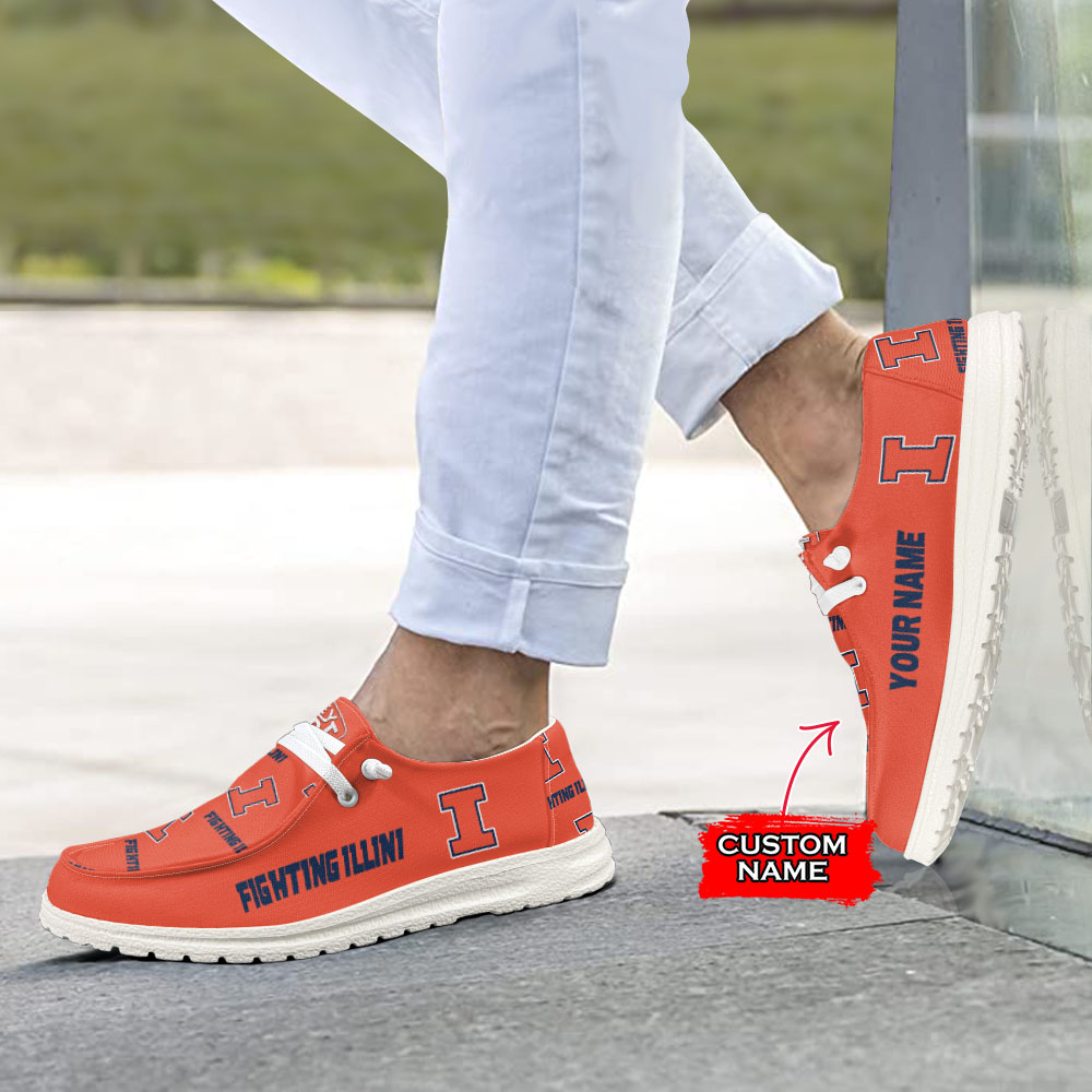 Illinois Fighting Illini H-D Shoes Wally Herren-Schnürhalbschuhe für Damen und Herren