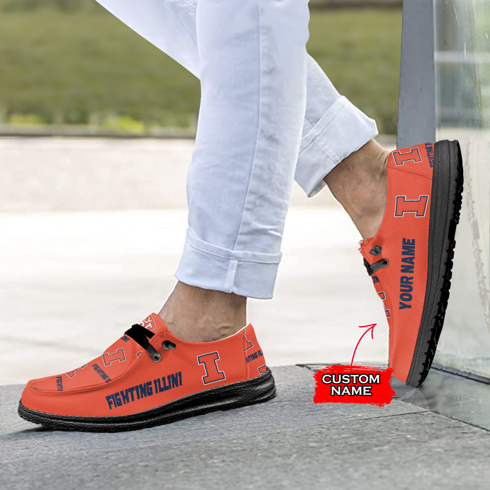 Illinois Fighting Illini H-D Shoes Wally Herren-Schnürhalbschuhe für Damen und Herren