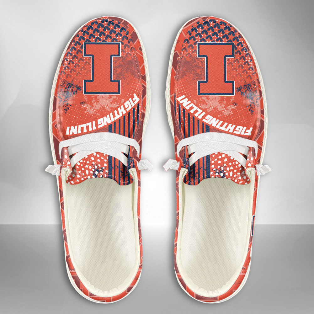Illinois Fighting Illini personalisierte H-D-Sportschuhe – individuelles Namensdesign