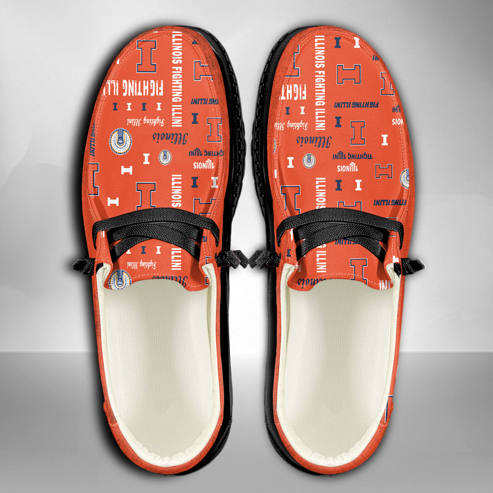 Illinois Fighting Illini personalisierte H-D-Sportschuhe – individuelles Namensdesign