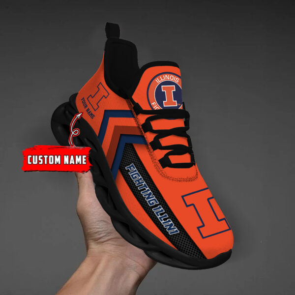 Illinois Fighting Illini Personalisierter individueller Name MAX SHOES DS003