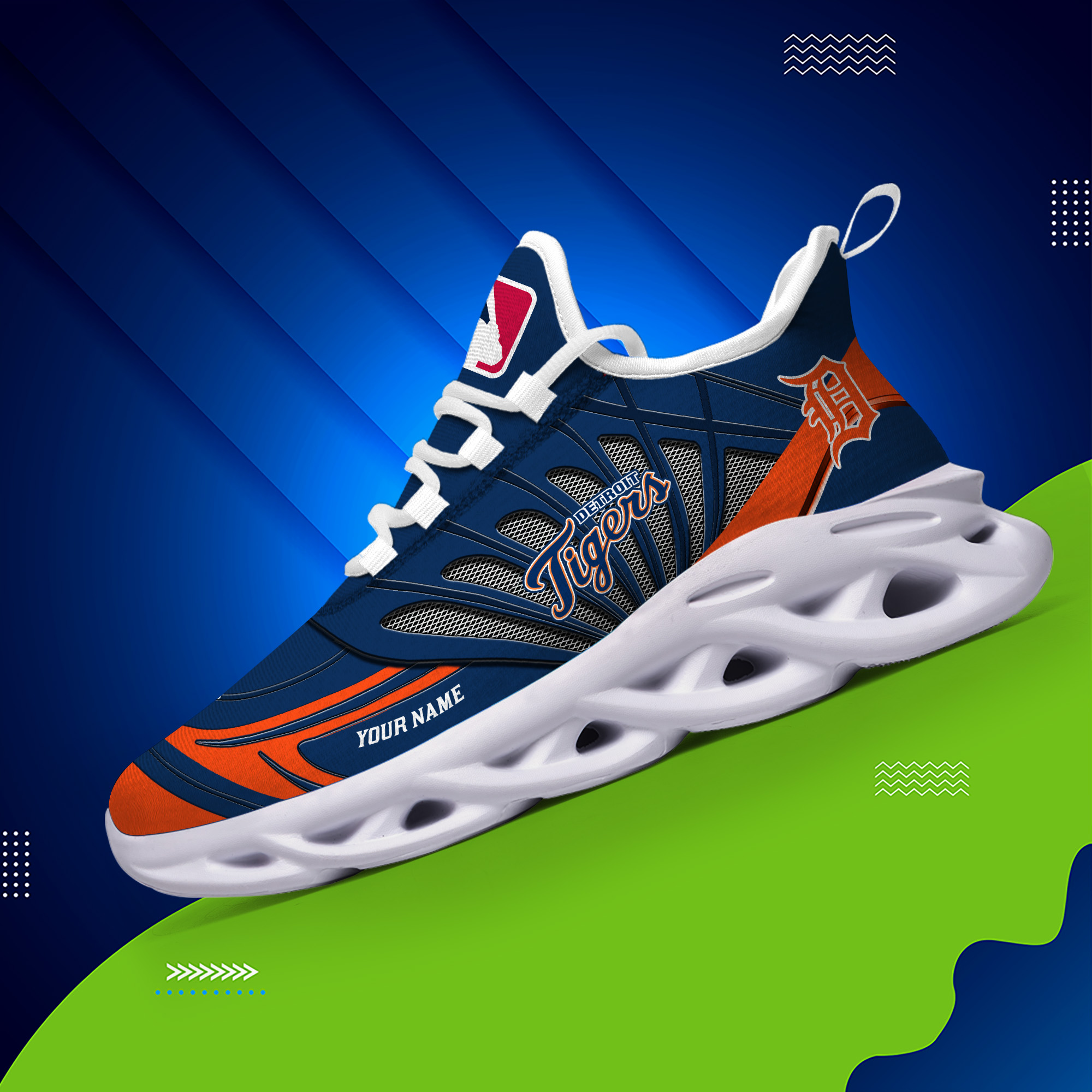 Individueller Name Detroit Tigers personalisierte Max Shoes DS005
