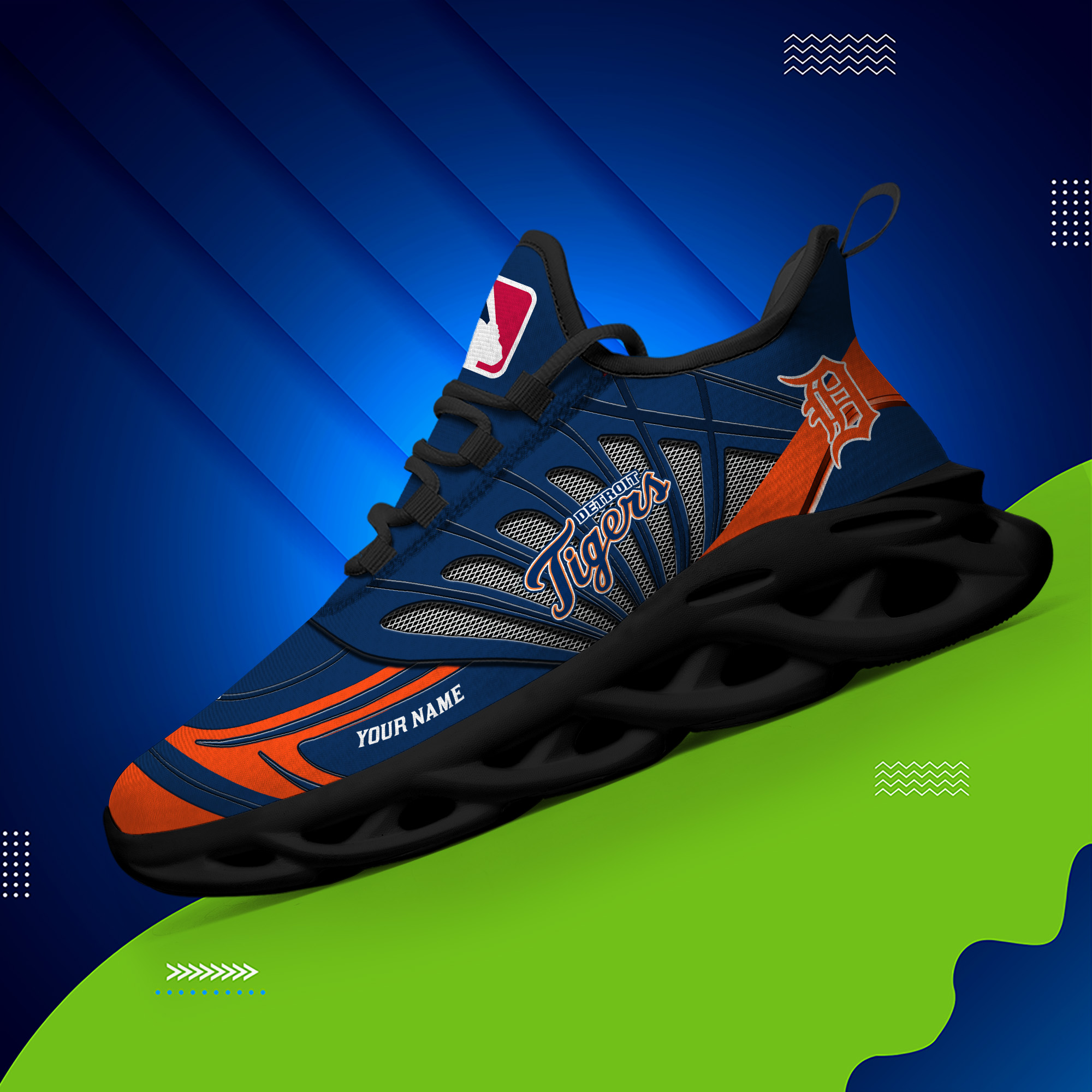 Individueller Name Detroit Tigers personalisierte Max Shoes DS005