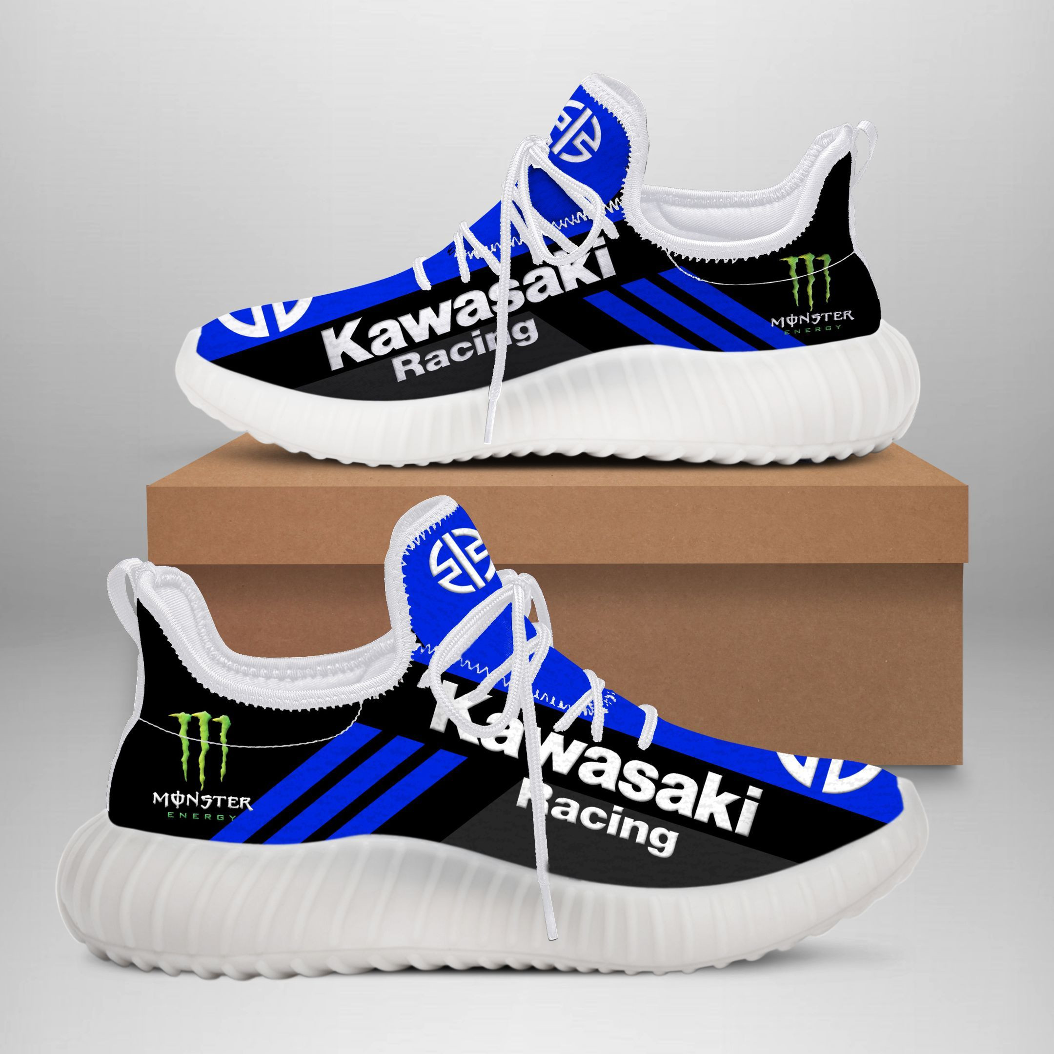 Kawasaki Racing YZ Schuhe Ver 1 (Blau)