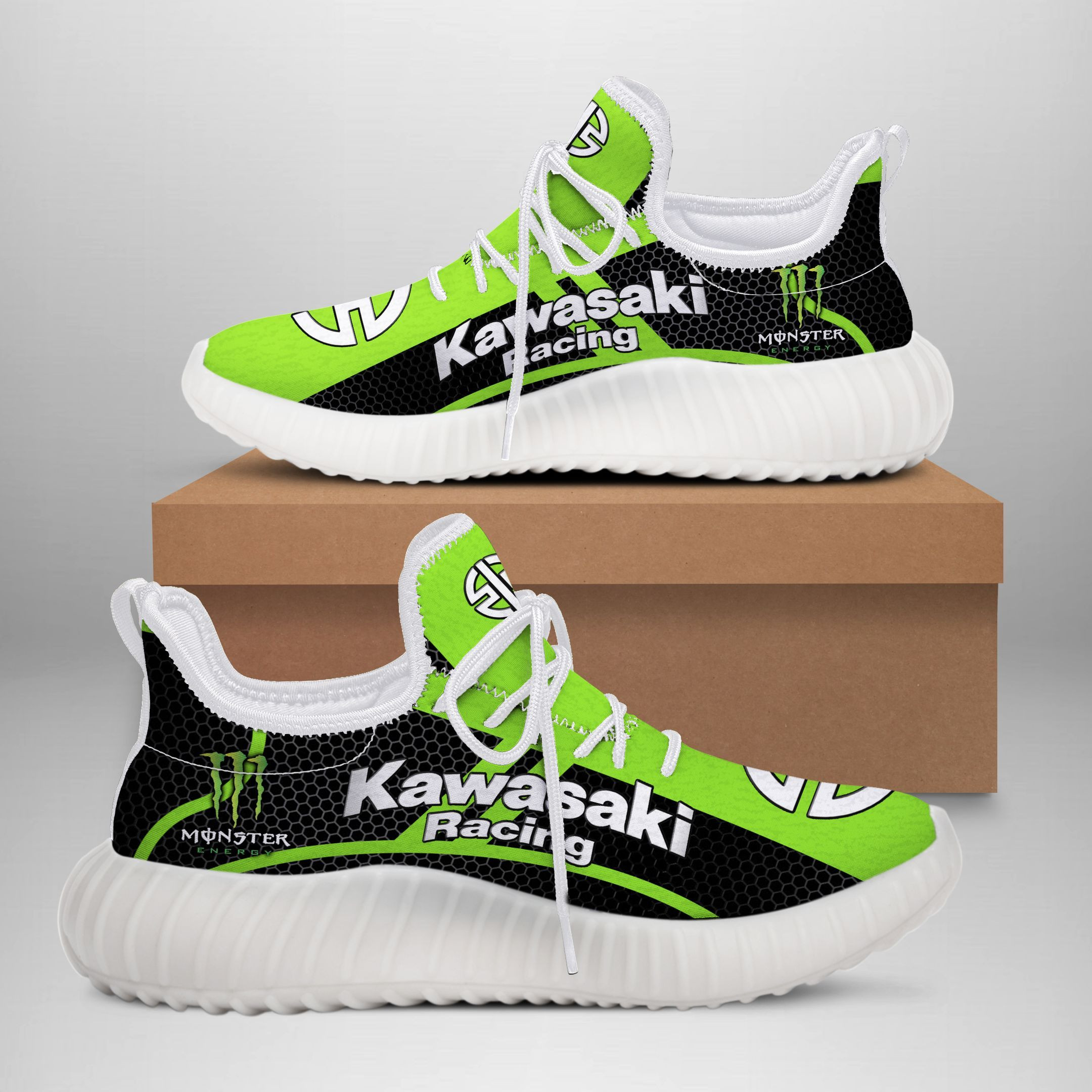 Kawasaki Racing YZ Schuhe Ver 2 (Grün)