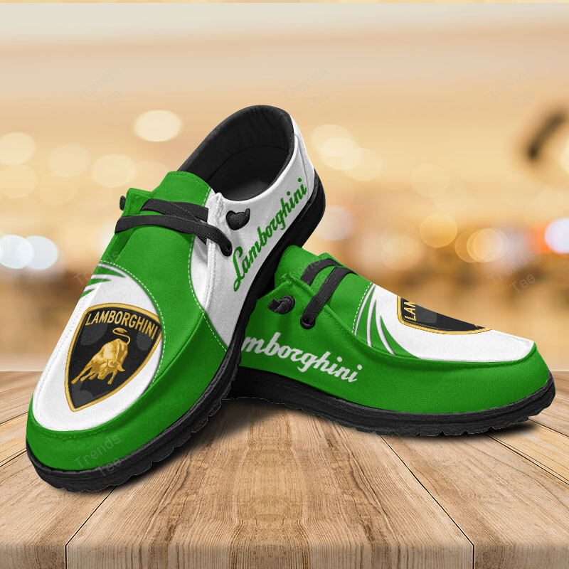 Lamborghini personalisierte Hey Dude Sportschuhe mit individuellem Namensdesign, perfektes Geschenk für Fans