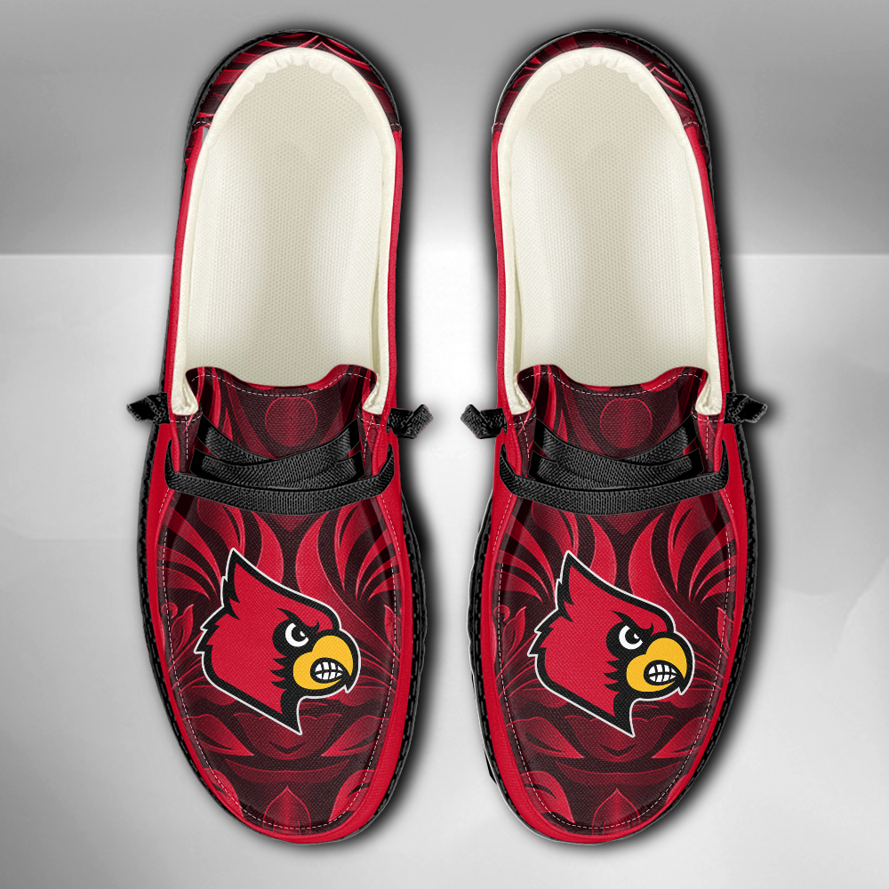 Louisville Cardinals NCAA personalisierte Hey Dude-Sportschuhe – individuelles Namensdesign, perfektes Geschenk für Fans