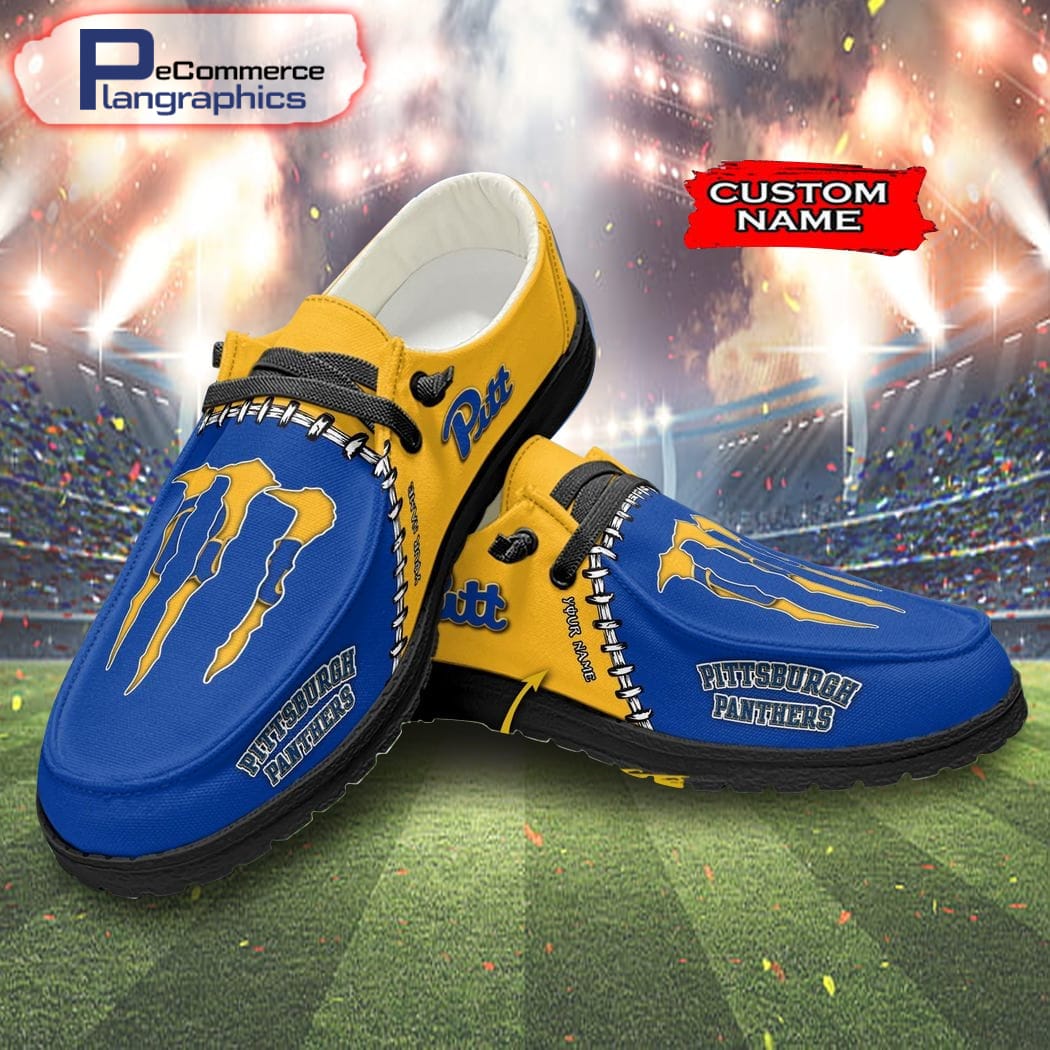 Maßgeschneiderte Pittsburgh Panthers Team x Monster H-D Schuhe