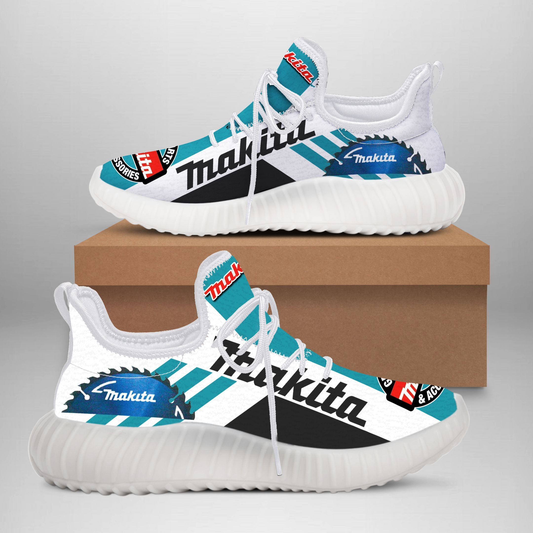 Makita TOAN-HL YZ Schuhe Ver1 (Türkis und Weiß)