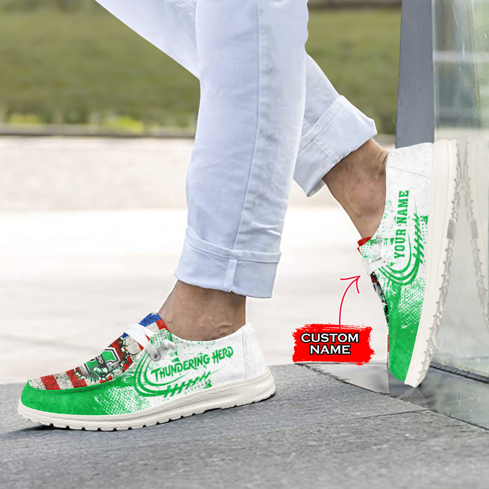 Marshall Thundering Herd H-D Shoes Wally Herren-Slipper zum Schnüren für Männer und Frauen