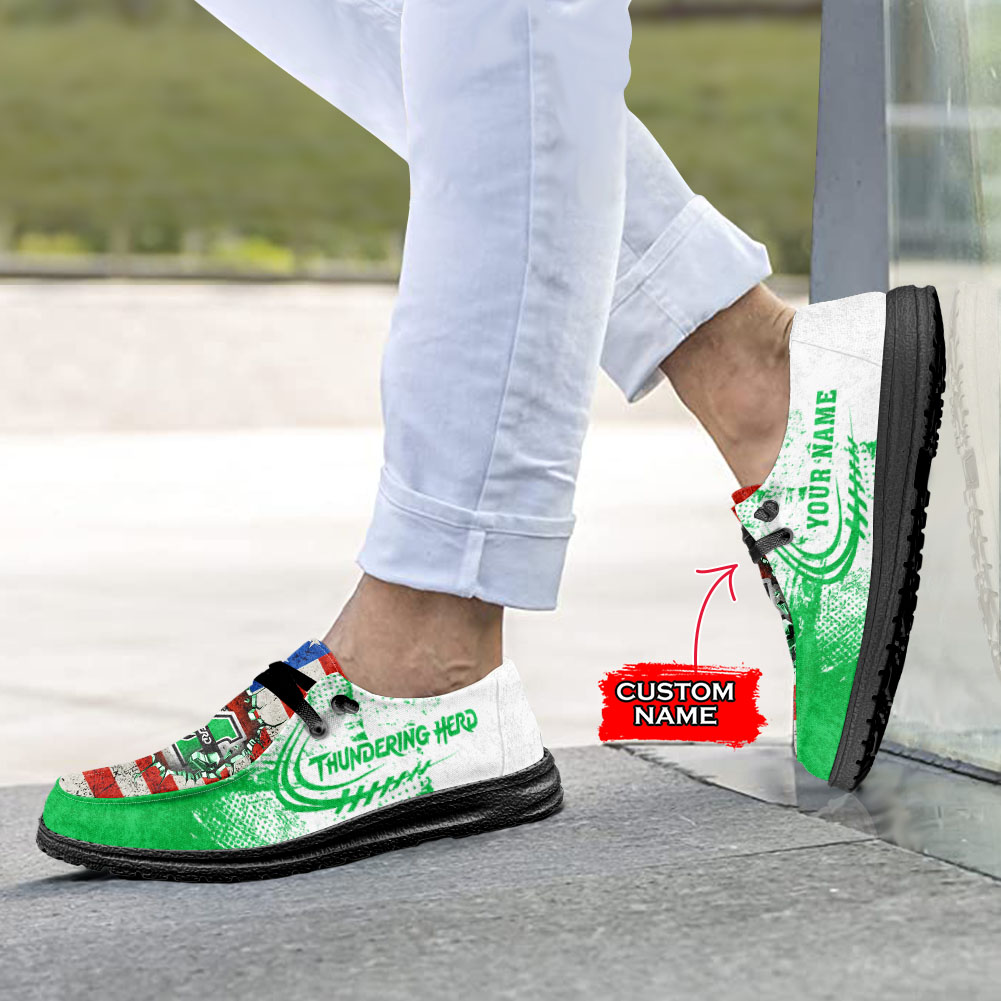 Marshall Thundering Herd H-D Shoes Wally Herren-Slipper zum Schnüren für Männer und Frauen