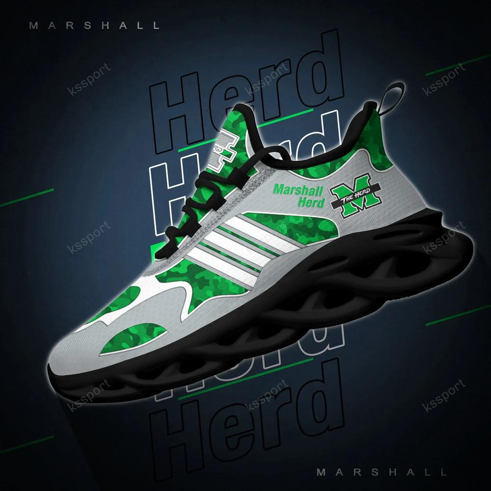 Marshall Thundering Herd Max Soul Clunky, Camo Running Sneakers für Fans aller Zeiten