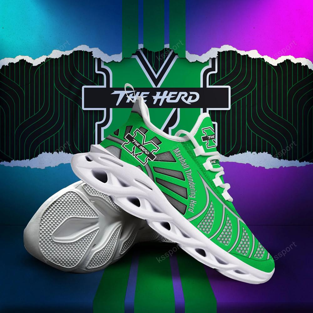 Marshall Thundering Herd Max Soul Clunky, schwarz-weiße Laufschuhe