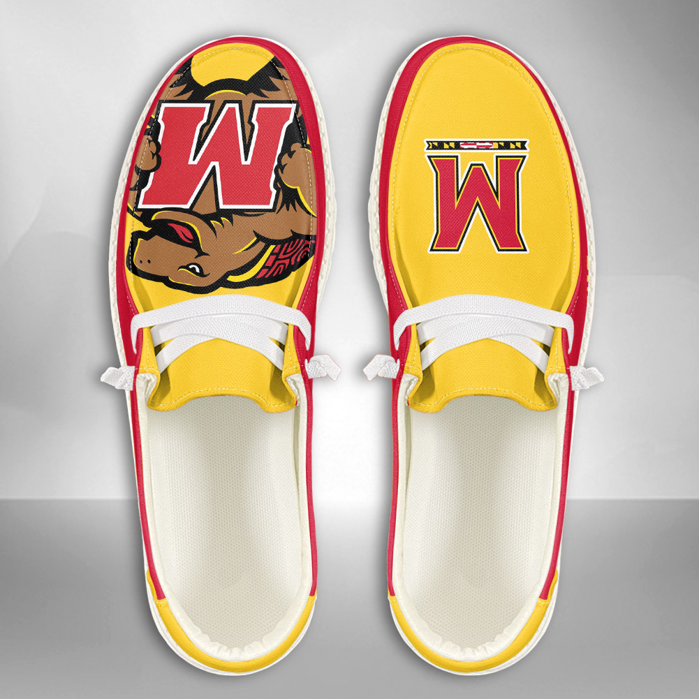 Maryland Terrapins H-D Shoes Wally Herren-Slipper zum Schnüren für Männer und Frauen