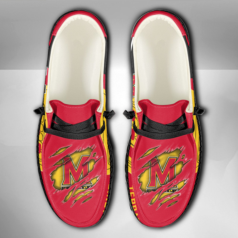 Maryland Terrapins H-D Shoes Wally Herren-Slipper zum Schnüren für Männer und Frauen