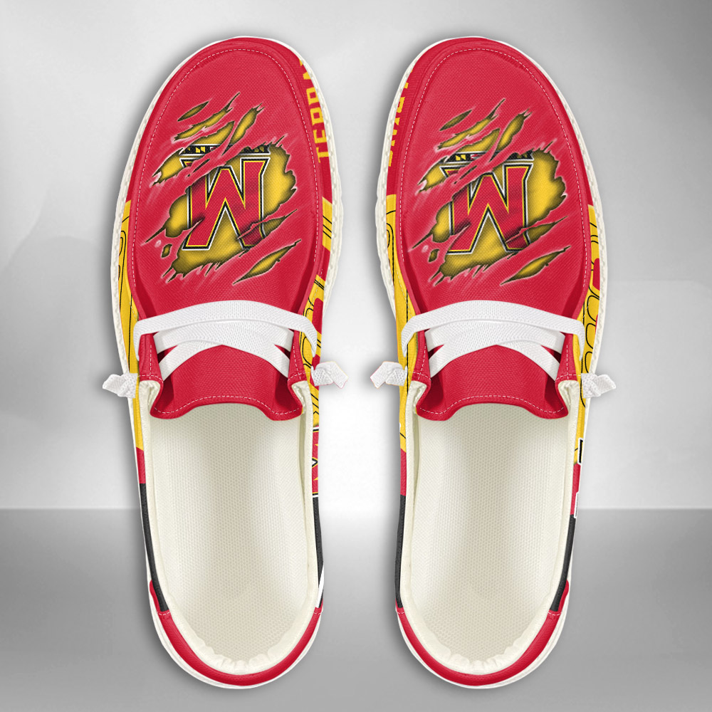 Maryland Terrapins H-D Shoes Wally Herren-Slipper zum Schnüren für Männer und Frauen