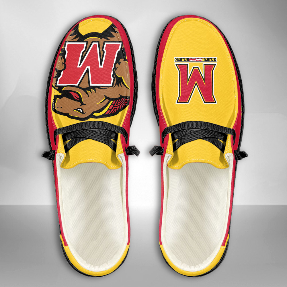 Maryland Terrapins H-D Shoes Wally Herren-Slipper zum Schnüren für Männer und Frauen