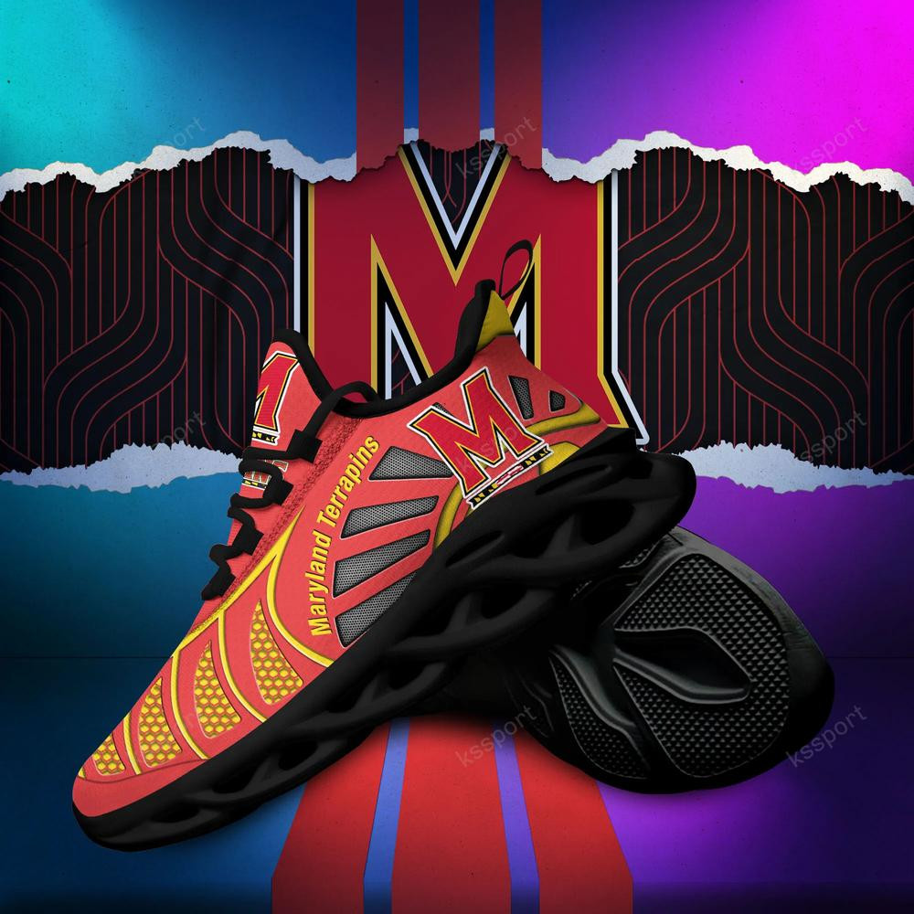 Maryland Terrapins Max Soul Clunky, schwarz-weiße Laufschuhe