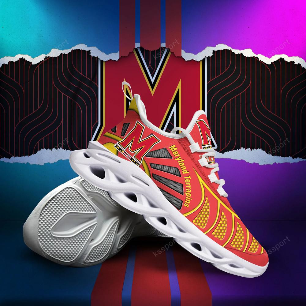 Maryland Terrapins Max Soul Clunky, schwarz-weiße Laufschuhe