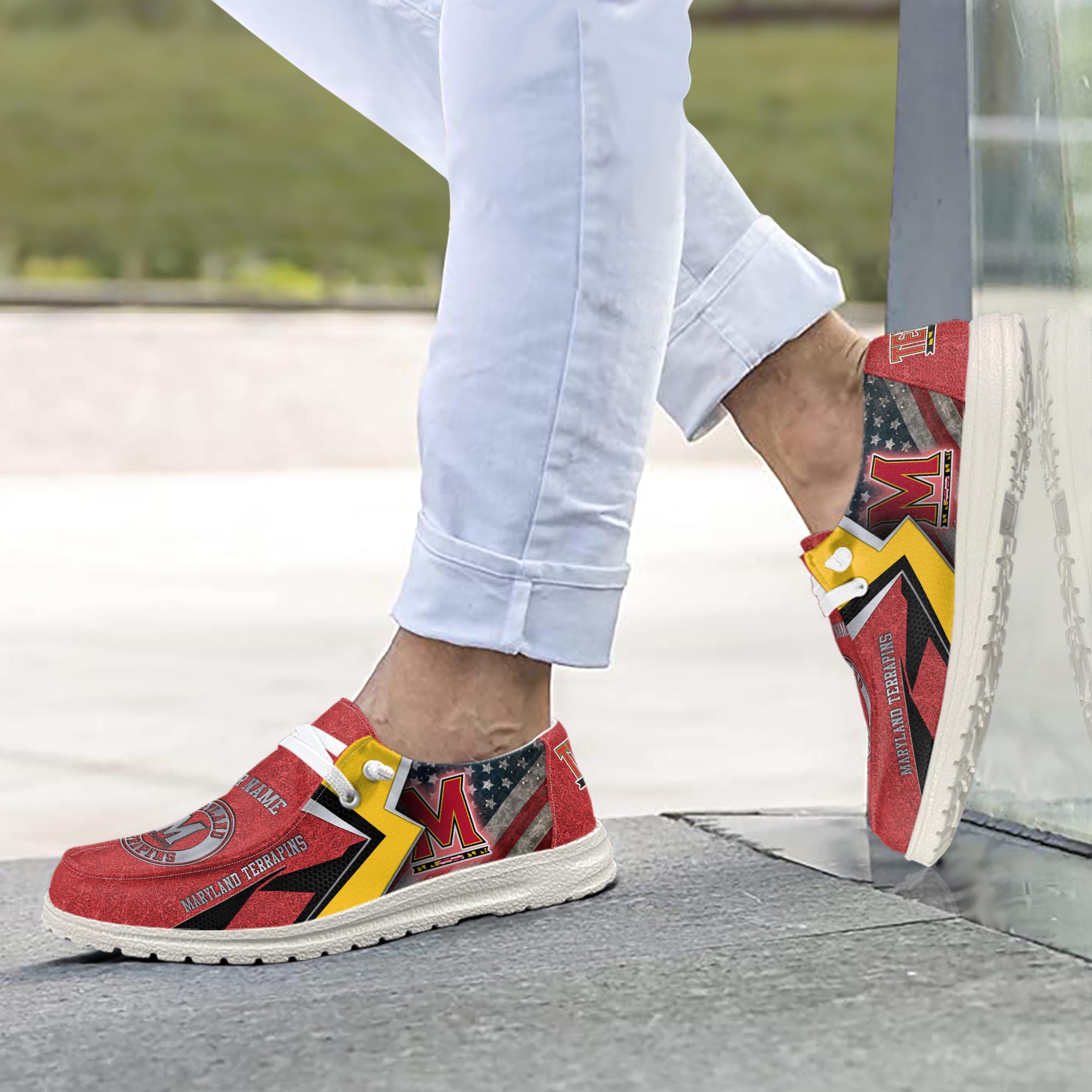 Maryland Terrapins personalisierte H-D-Sportschuhe – individuelles Namensdesign