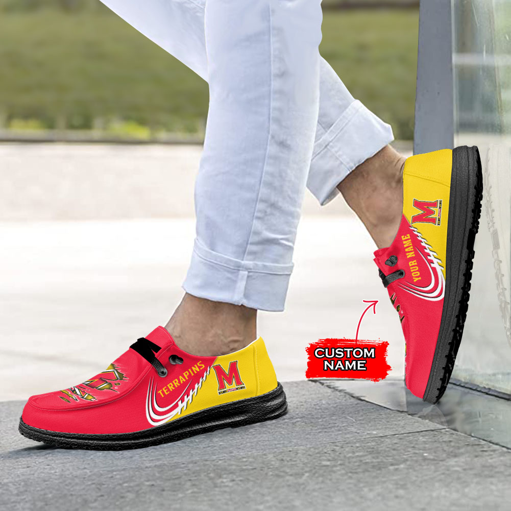 Maryland Terrapins personalisierte H-D-Sportschuhe – individuelles Namensdesign