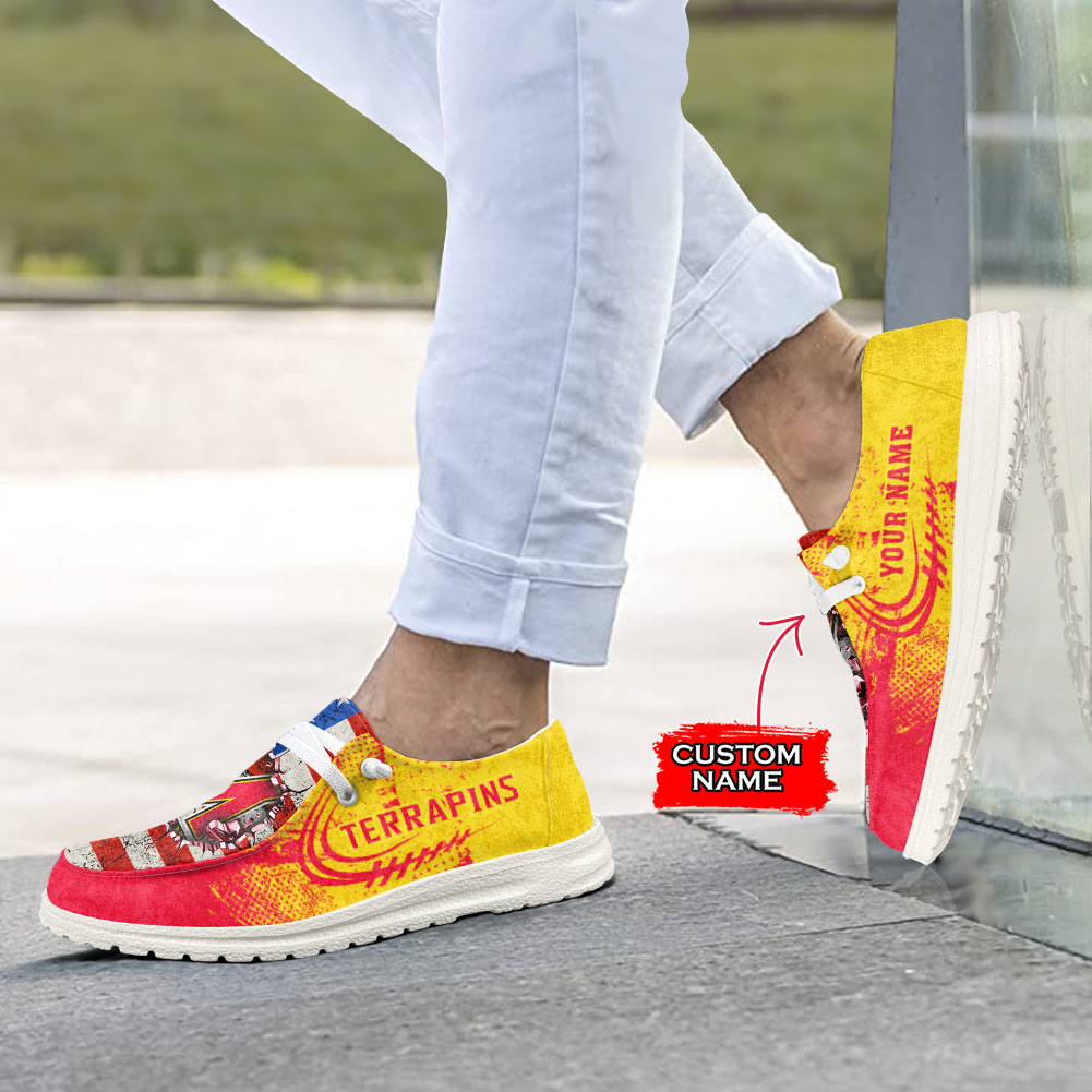 Maryland Terrapins personalisierte H-D-Sportschuhe – individuelles Namensdesign