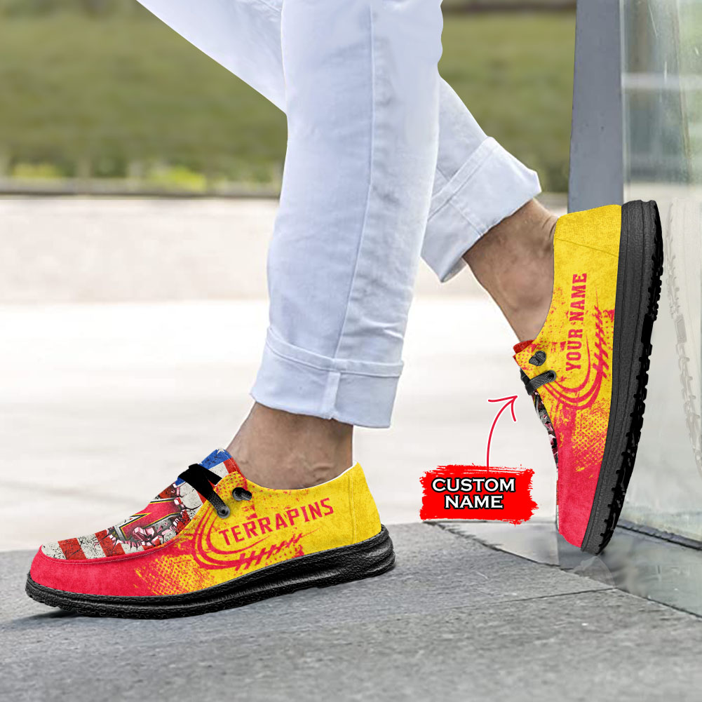 Maryland Terrapins personalisierte H-D-Sportschuhe – individuelles Namensdesign