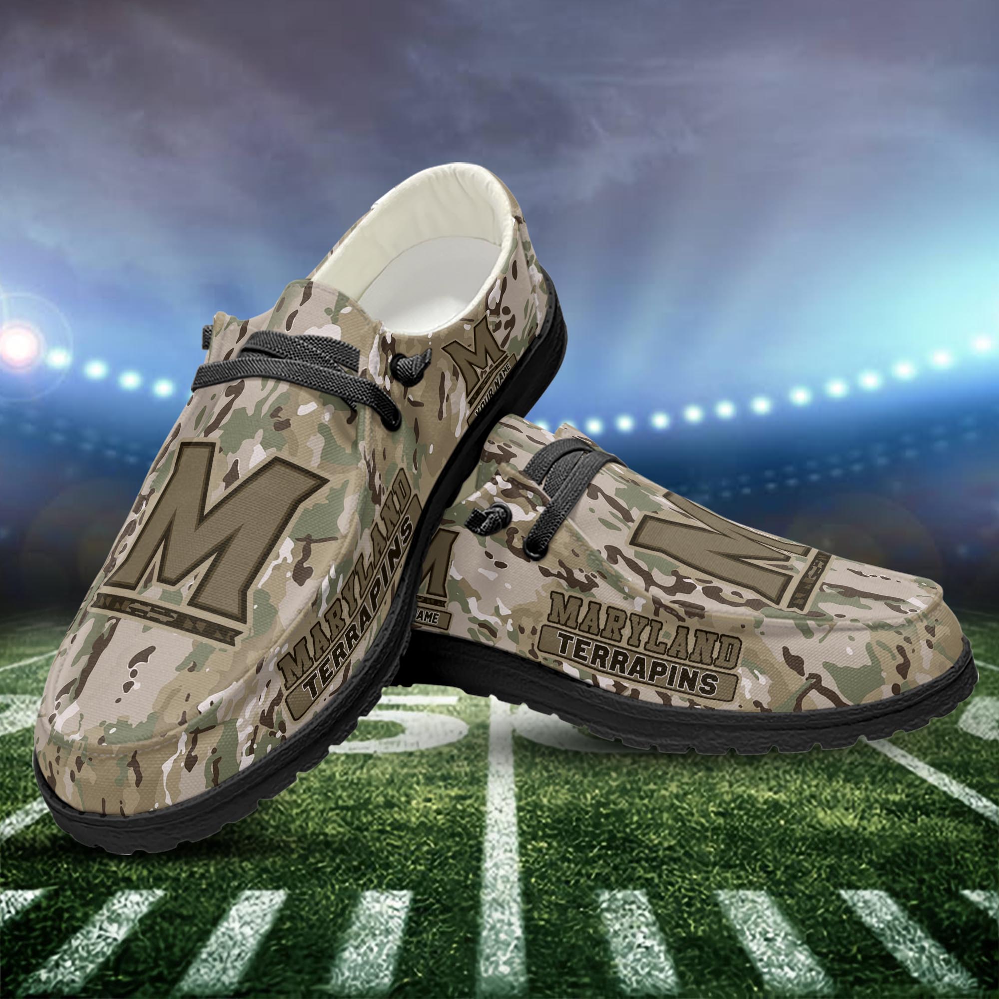 Maryland Terrapins personalisierte H-D-Sportschuhe – individuelles Namensdesign