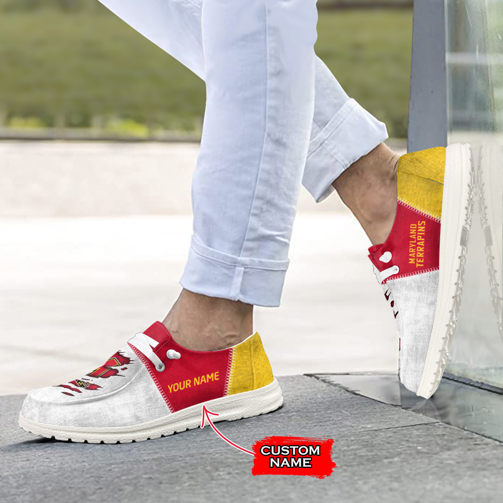 Maryland Terrapins personalisierte H-D-Sportschuhe – individuelles Namensdesign