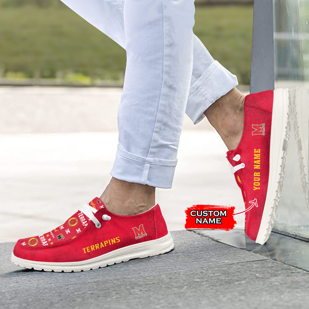 Maryland Terrapins personalisierte H-D-Sportschuhe – individuelles Namensdesign