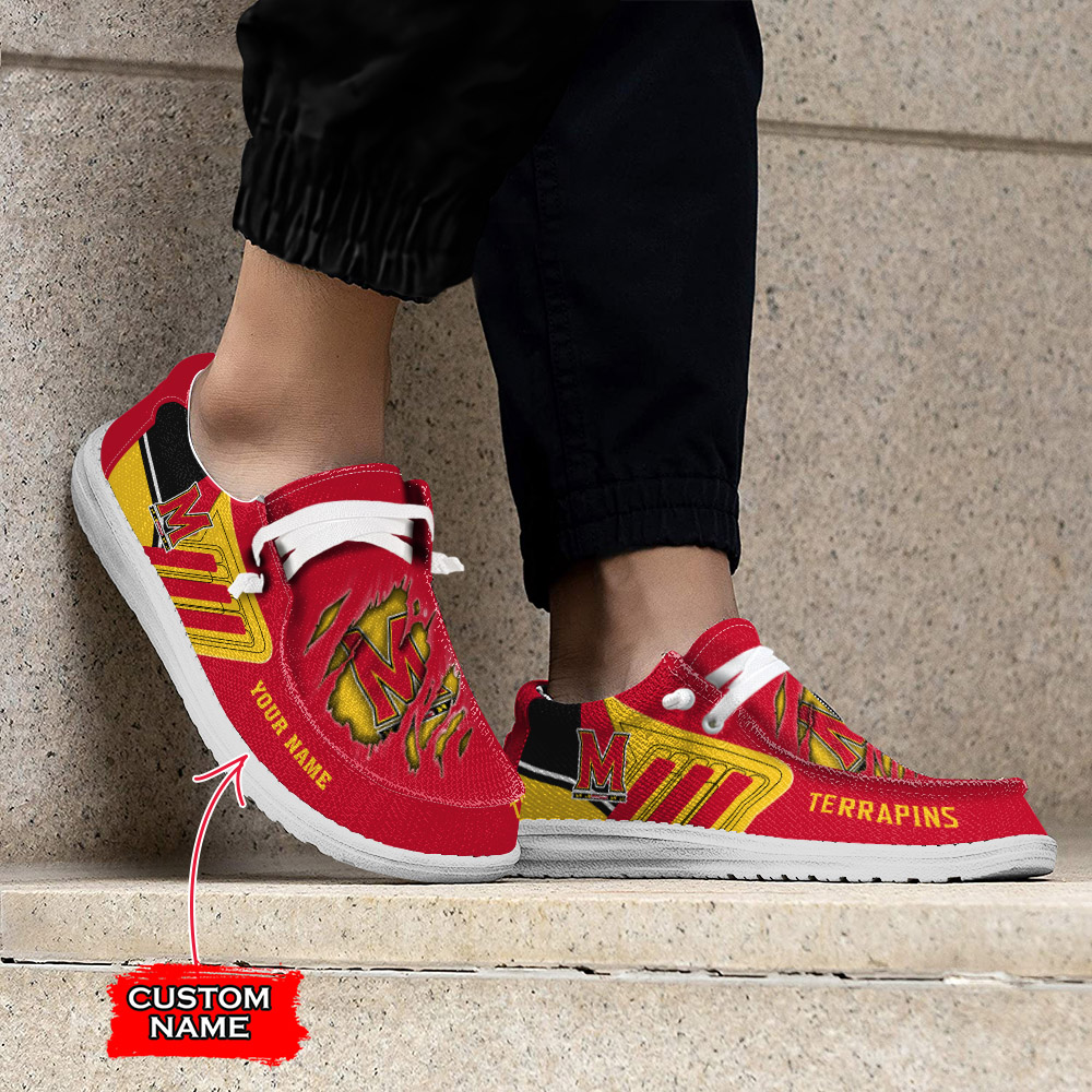 Maryland Terrapins personalisierte H-D-Sportschuhe – individuelles Namensdesign