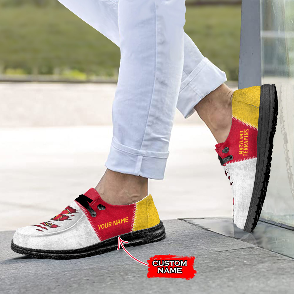 Maryland Terrapins personalisierte H-D-Sportschuhe – individuelles Namensdesign