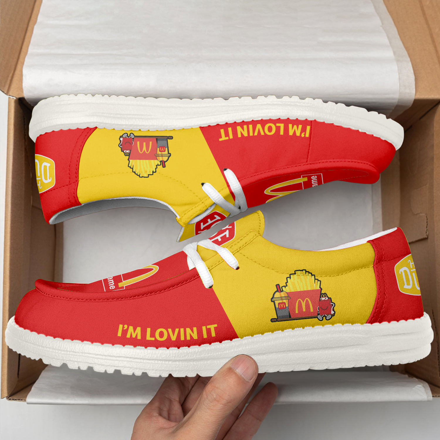 McDonald personalisierte Hey Dude Sportschuhe – individuelles Namensdesign, perfektes Geschenk für Fans