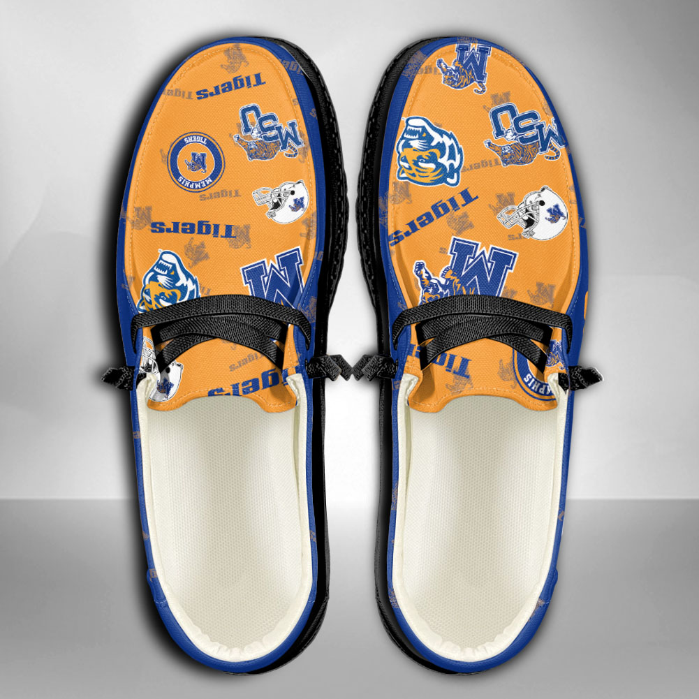 Memphis Tigers H-D Shoes Wally Herren-Slipper zum Schnüren für Männer und Frauen