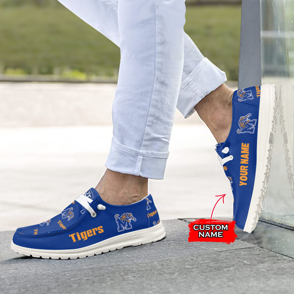 Memphis Tigers H-D Shoes Wally Herren-Slipper zum Schnüren für Männer und Frauen