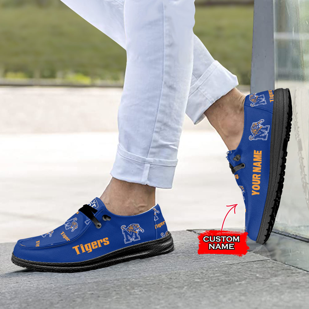 Memphis Tigers H-D Shoes Wally Herren-Slipper zum Schnüren für Männer und Frauen