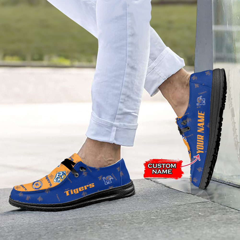 Memphis Tigers H-D Shoes Wally Herren-Slipper zum Schnüren für Männer und Frauen