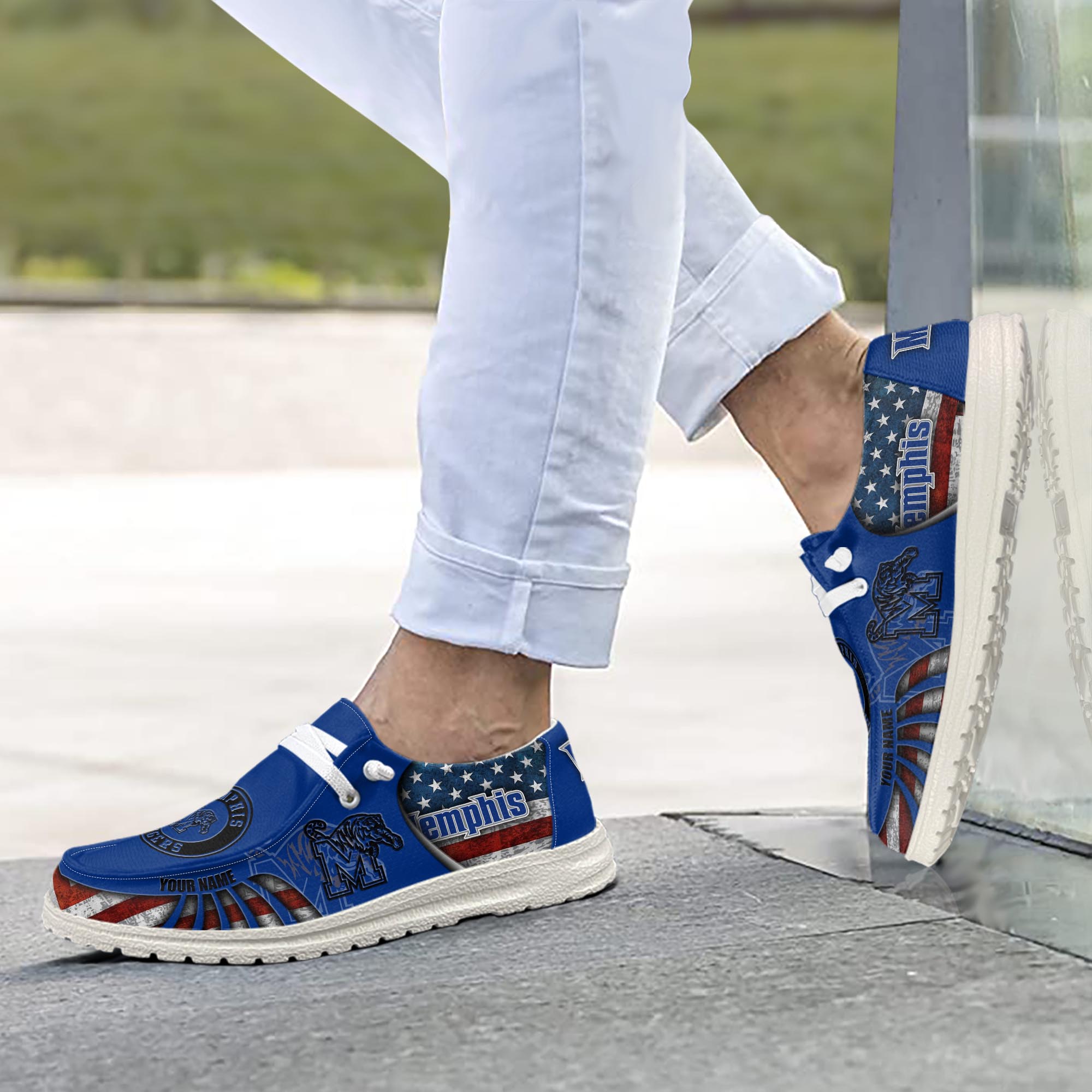 Memphis Tigers personalisierte H-D-Sportschuhe – individuelles Namensdesign