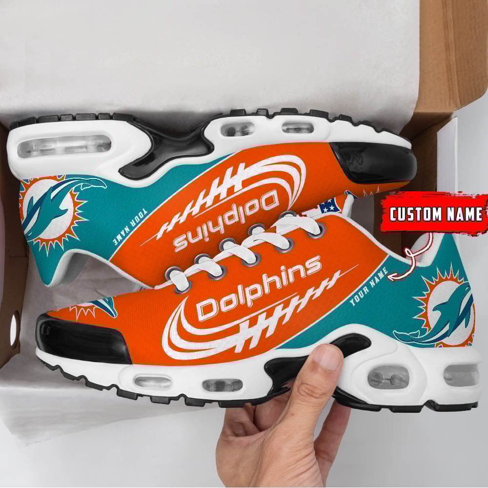 Miami Dolphins Individueller Name-TN Schuhe und Baseball-Jersey-Shirt, perfektes Geschenk-DS001