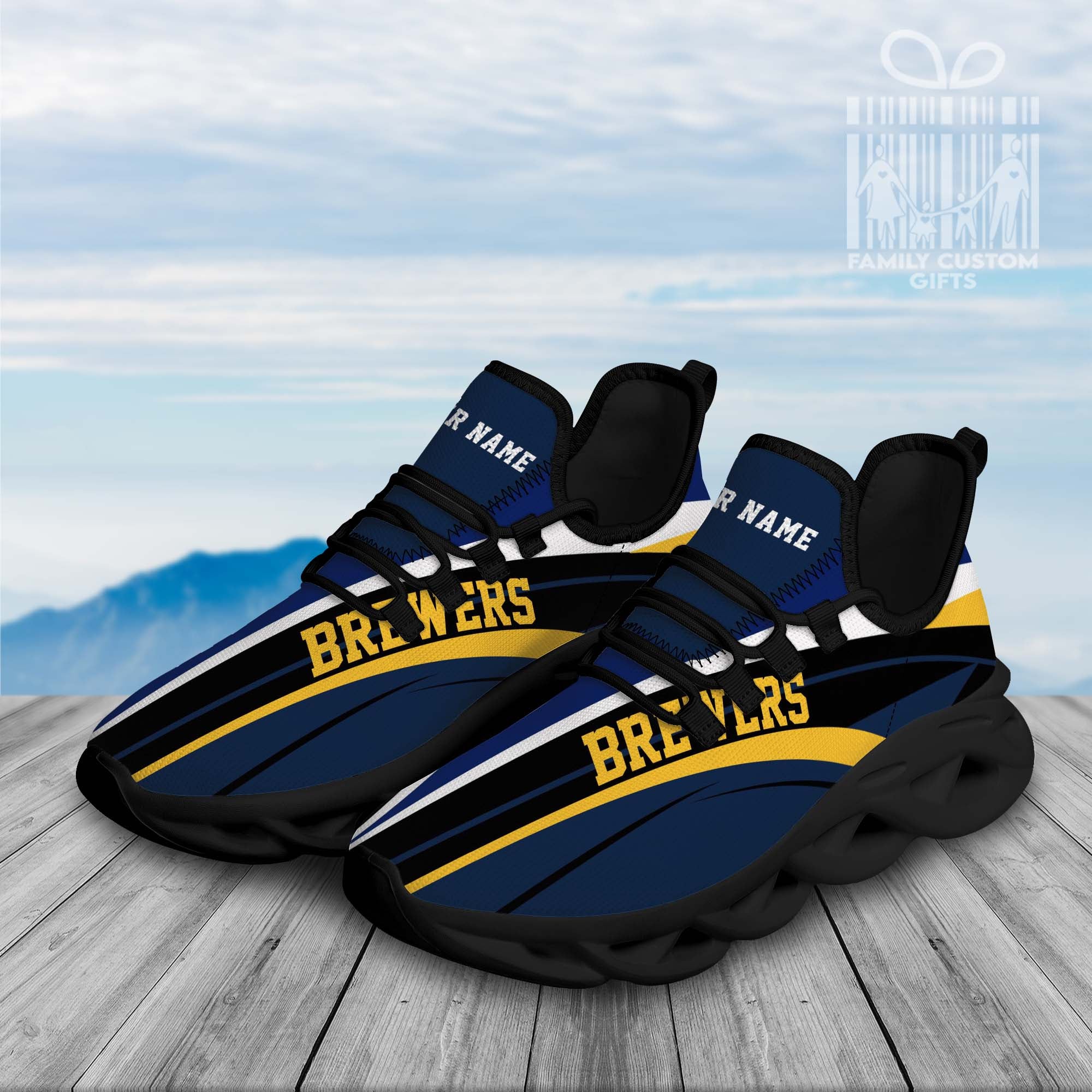 Milwaukee Brewers Custom Baseball Personalisierte Max Soul Sneakers Laufsportschuhe für Männer Frauen