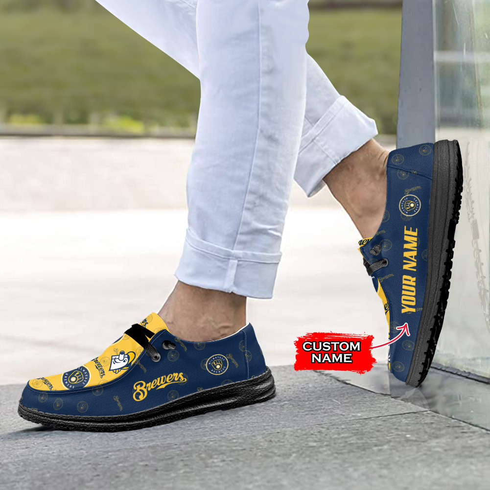 Milwaukee Brewers personalisierte H-D-Sportschuhe – individuelles Namensdesign