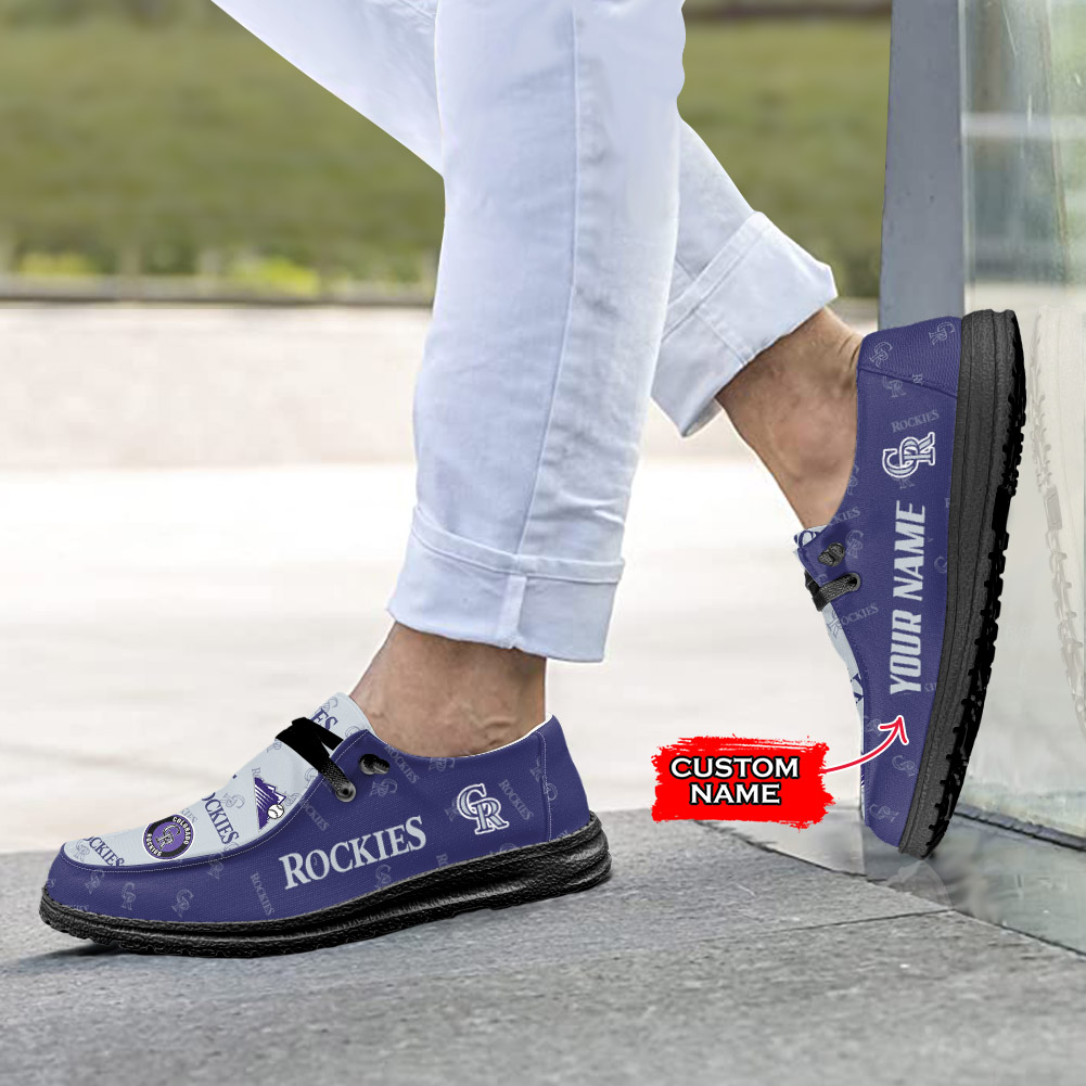 MLB Colorado Rockies H-D Shoes Wally Herren-Slipper zum Schnüren für Männer und Frauen