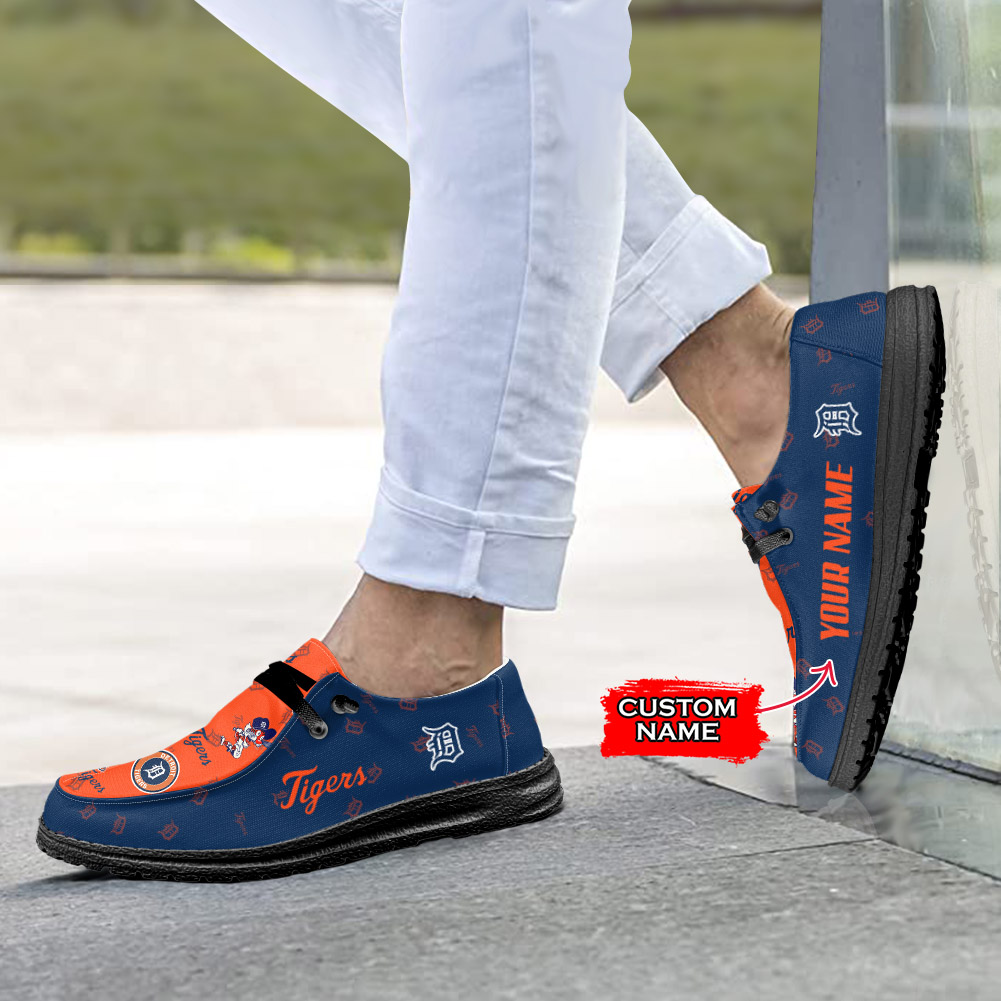 MLB Detroit Tigers H-D Shoes Wally Herren-Slipper zum Schnüren für Männer und Frauen