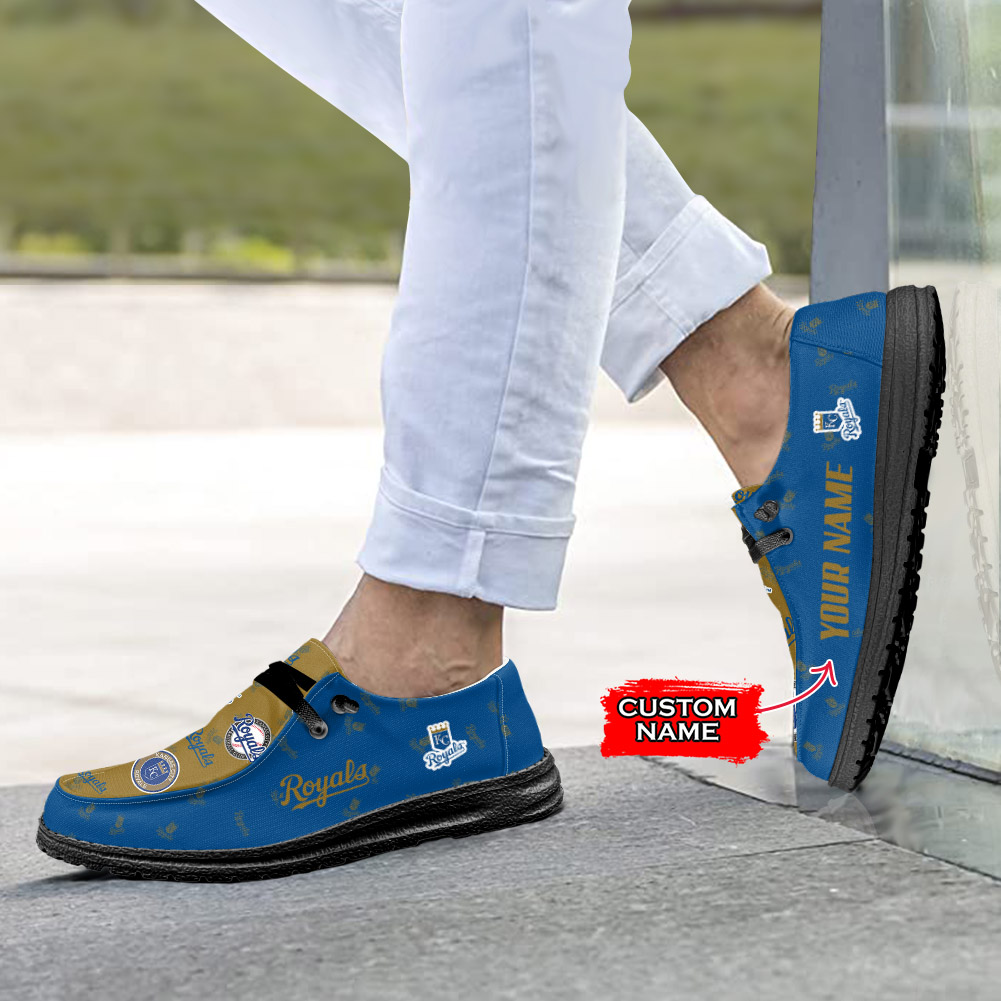 MLB Kansas City Royals H-D Shoes Wally Herren-Schnür-Loafer für Männer und Frauen