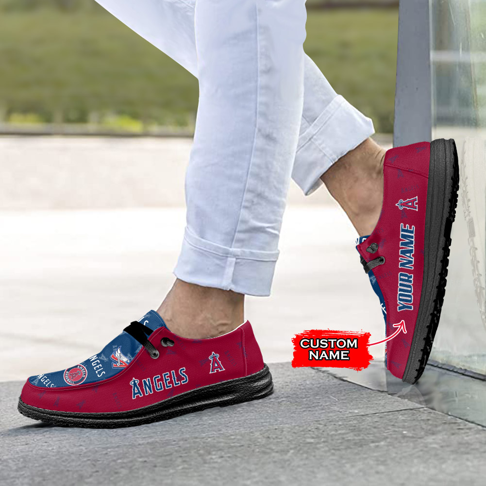 MLB Los Angeles Angels H-D Shoes Wally Herren-Slipper zum Schnüren für Männer und Frauen
