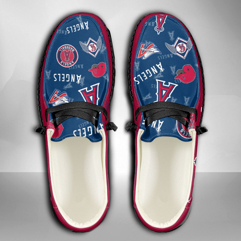 MLB Los Angeles Angels H-D Shoes Wally Herren-Slipper zum Schnüren für Männer und Frauen