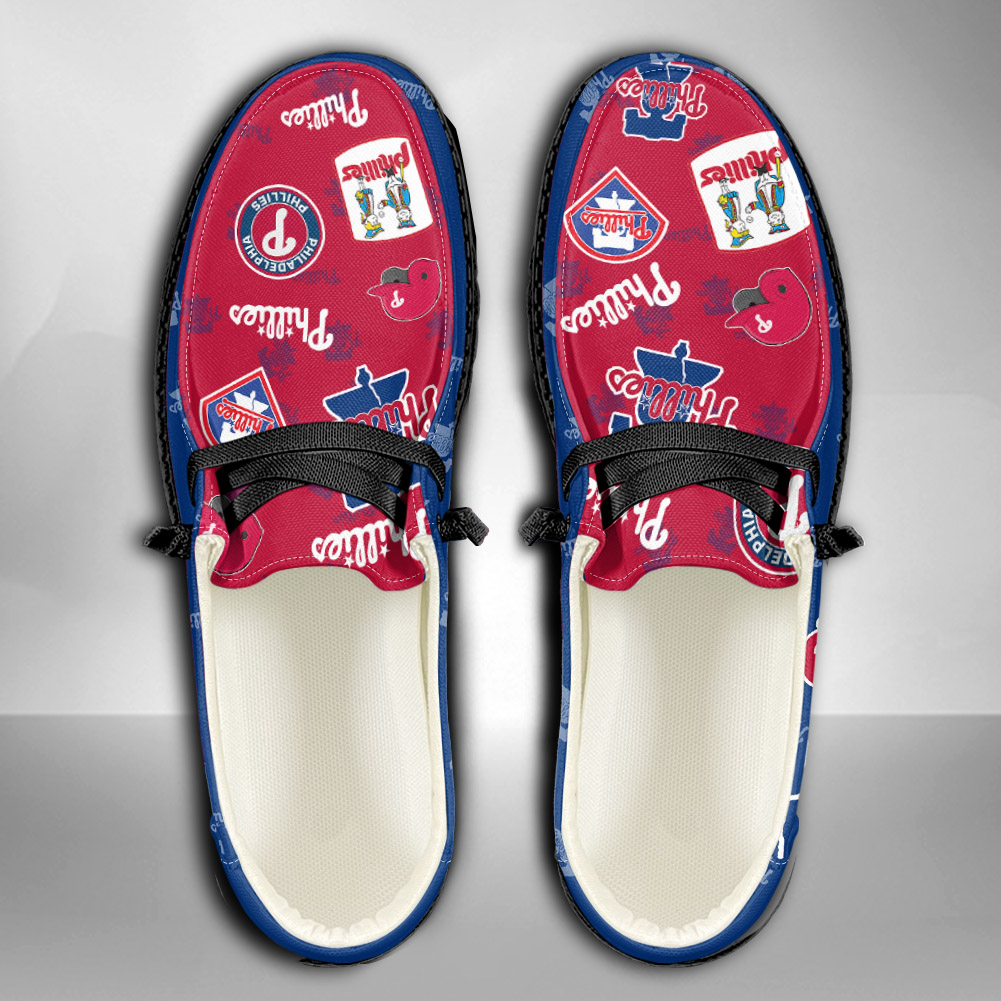 MLB Philadelphia Phillies H-D Shoes Wally Herren-Slipper zum Schnüren für Männer und Frauen