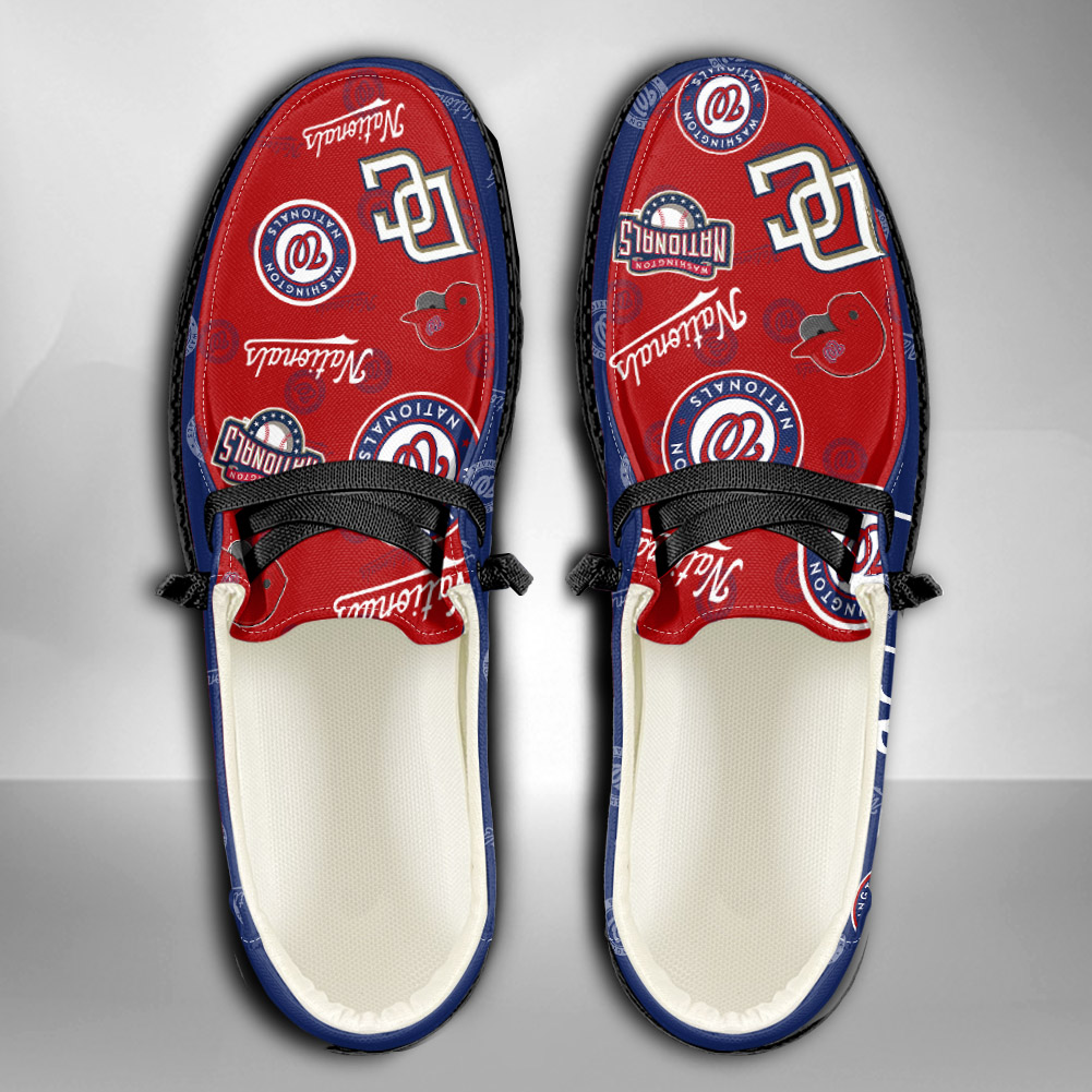MLB Washington Nationals H-D Shoes Wally Herren-Slipper zum Schnüren für Männer und Frauen