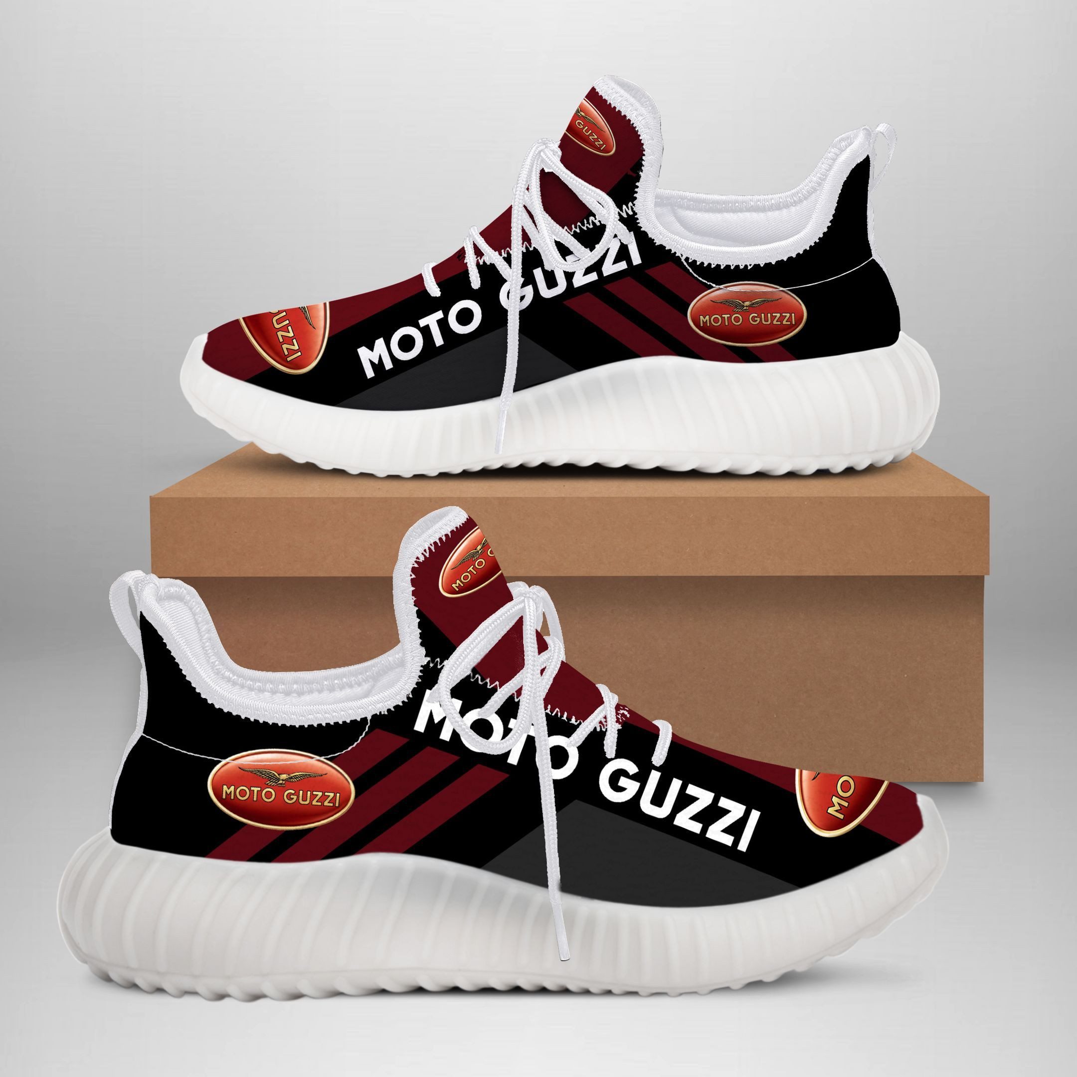 Moto Guzzi YZ Schuhe Ver3 (Dunkelrot)
